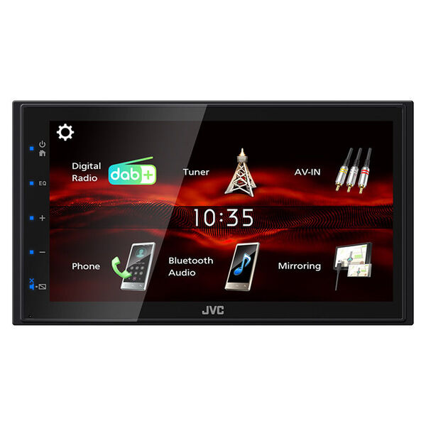 JVC KW-M180DBT 2-DIN BT bilradio med DAB+