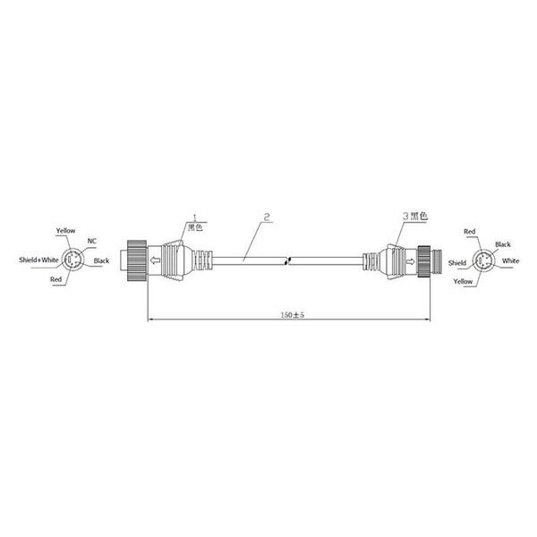 Adapter stik - 6 pin han->4 pin hun