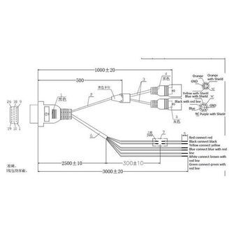 Y-kabel for 252 ae-dm70a