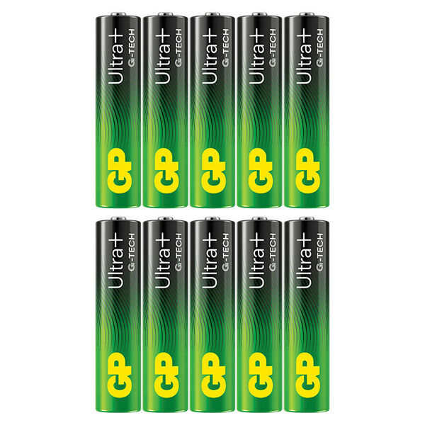 GP Ultra Plus Alkaline AAA-batteri 24AUP/LR03 10-pak