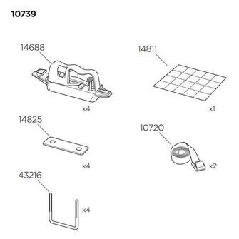 Thule mont easy snap 4 stk